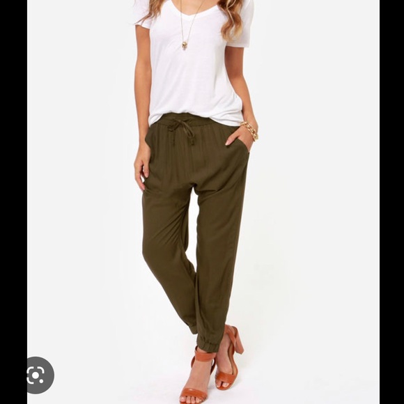 Who What Wear Pants & Jumpsuits Who What Wear Green Jogger Pants